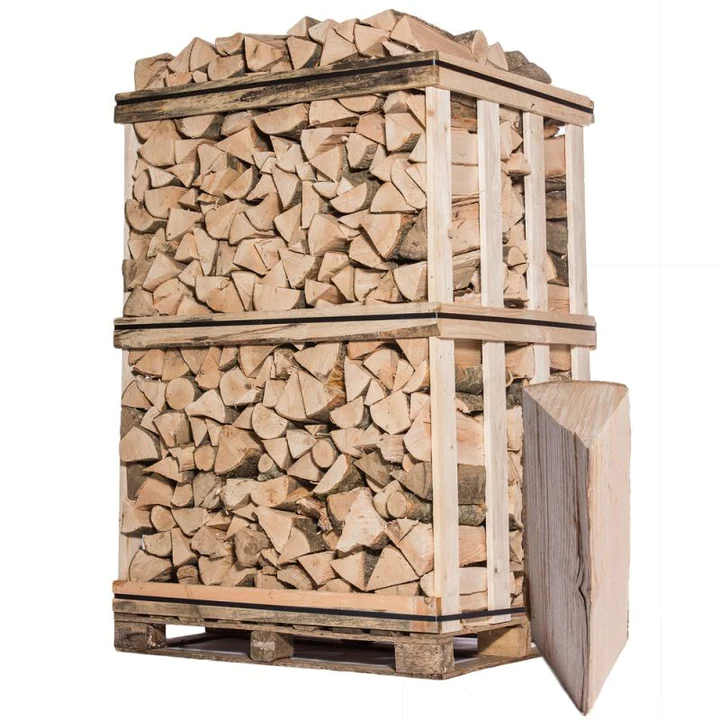Bois de Chauffage Sec – 3 Stères sur Palette (≈ 2,1 m³) – Hêtre, Charme, Chêne – Bûches 33 cm